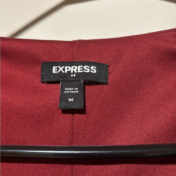 Express Deep Red Long Sleeve Dress - Picture 4 of 4